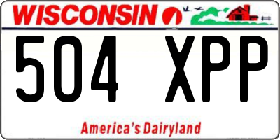 WI license plate 504XPP