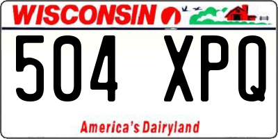 WI license plate 504XPQ