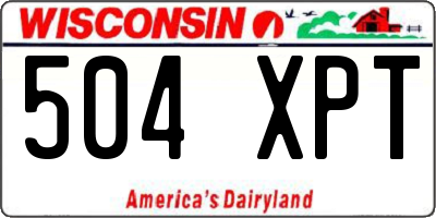 WI license plate 504XPT