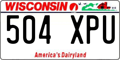 WI license plate 504XPU