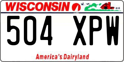 WI license plate 504XPW
