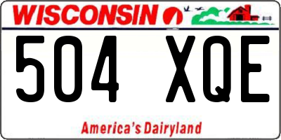 WI license plate 504XQE