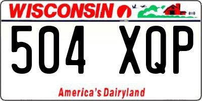 WI license plate 504XQP