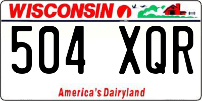 WI license plate 504XQR