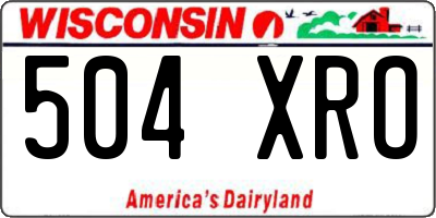 WI license plate 504XRO