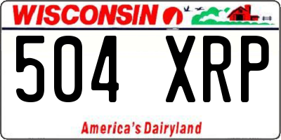 WI license plate 504XRP