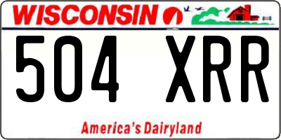 WI license plate 504XRR