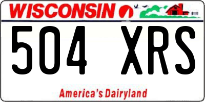 WI license plate 504XRS