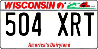 WI license plate 504XRT