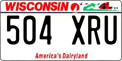 WI license plate 504XRU