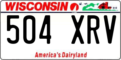 WI license plate 504XRV
