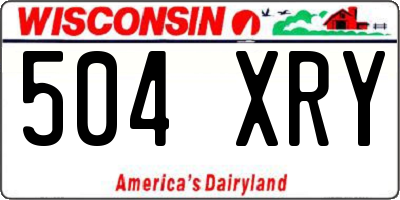 WI license plate 504XRY