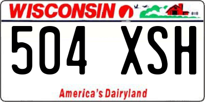 WI license plate 504XSH