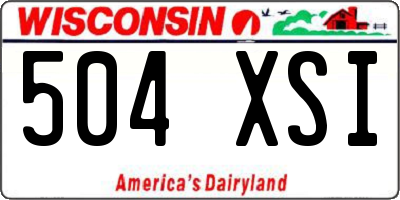WI license plate 504XSI
