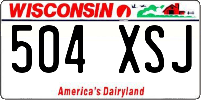 WI license plate 504XSJ