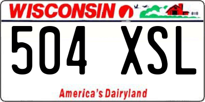 WI license plate 504XSL