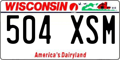 WI license plate 504XSM