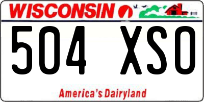 WI license plate 504XSO