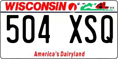 WI license plate 504XSQ