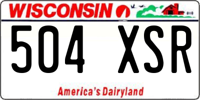 WI license plate 504XSR