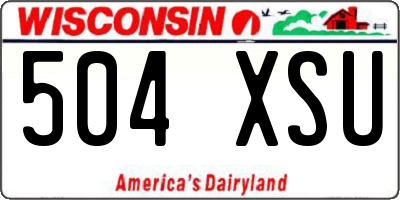WI license plate 504XSU