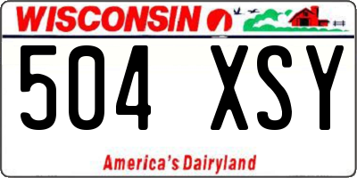 WI license plate 504XSY