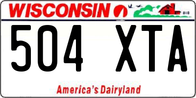 WI license plate 504XTA