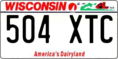 WI license plate 504XTC