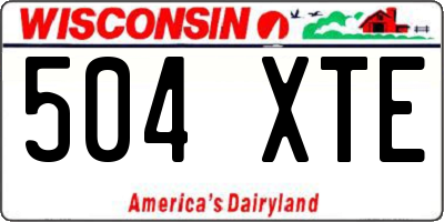 WI license plate 504XTE