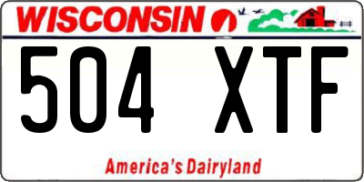 WI license plate 504XTF