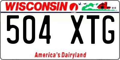 WI license plate 504XTG