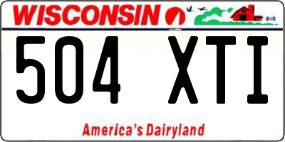 WI license plate 504XTI