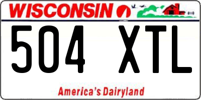 WI license plate 504XTL