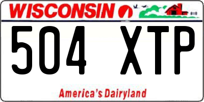 WI license plate 504XTP