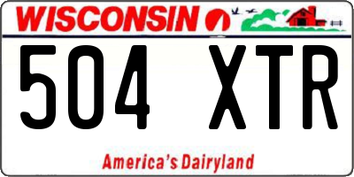WI license plate 504XTR