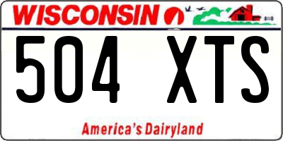 WI license plate 504XTS