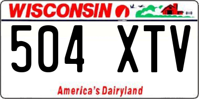 WI license plate 504XTV
