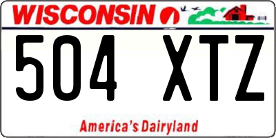 WI license plate 504XTZ