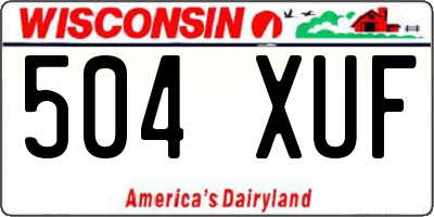 WI license plate 504XUF