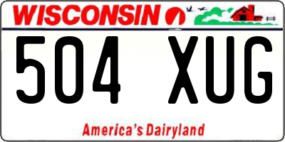 WI license plate 504XUG