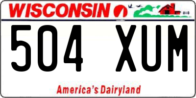 WI license plate 504XUM