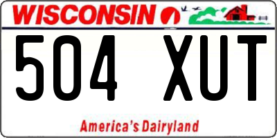 WI license plate 504XUT
