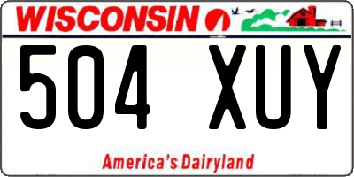 WI license plate 504XUY