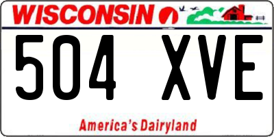 WI license plate 504XVE