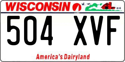 WI license plate 504XVF