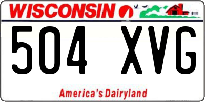 WI license plate 504XVG