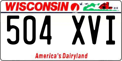 WI license plate 504XVI