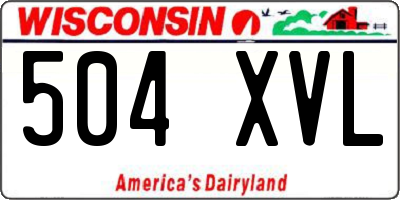 WI license plate 504XVL