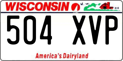 WI license plate 504XVP
