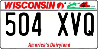 WI license plate 504XVQ